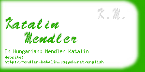 katalin mendler business card
